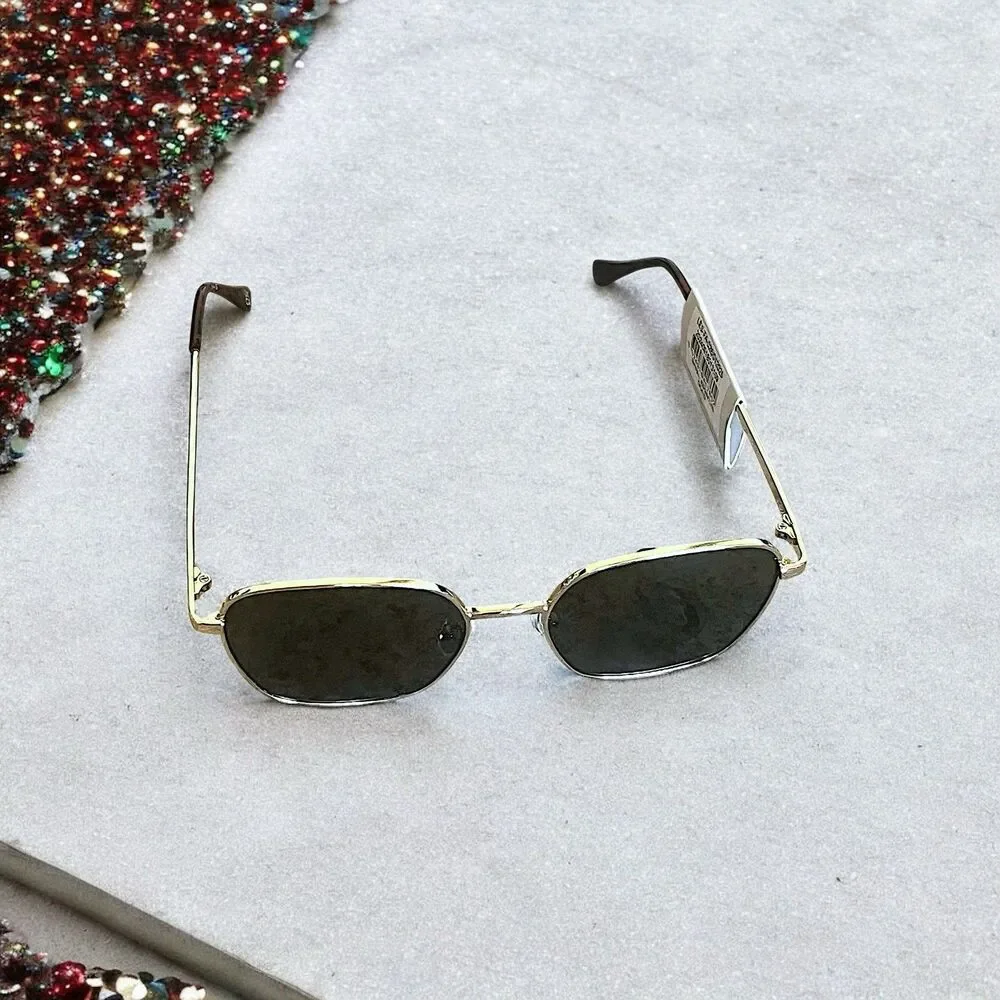 AIRE Women's Spiral Sunglasses in Gold Brand New With Tags